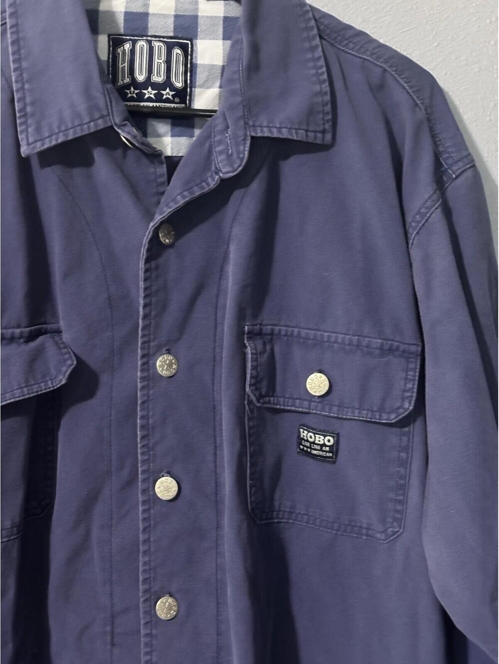 HOBO USA Vintage Chore Jacket Shirt Shacket Size Medium - Picture 2 of 5